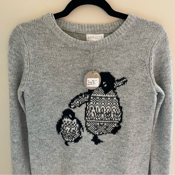 APRICOT Mom and Baby Penguin Knit Sweater, Size XS - Picture 4 of 7
